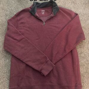RedHead Men's Burgundy Zip-Up Sweater